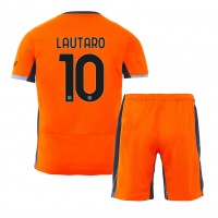 Inter Milan Lautaro Martinez #10 Fotballklær Tredjedraktsett Barn 2023-24 Kortermet (+ korte bukser)